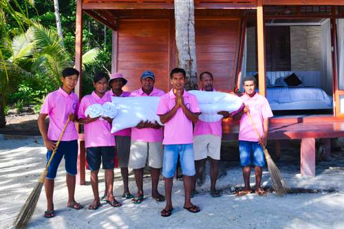 Housekeeping team of Cove Eco Resort, Raja Ampat