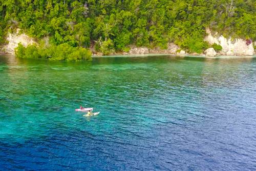 Kayaking around Yeben Island, Raja Ampat
